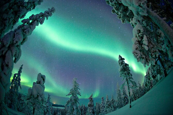 Aurora Ice Floating in Rovaniemi - Aurora Borealis at night, the value of distance from light pollution