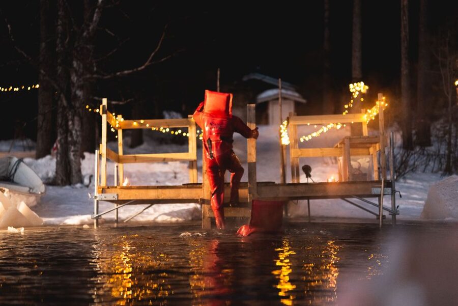 Daytime Ice Floating Rovaniemi, Frozen Lake Experience - Weather Reality: When Snow and Ice Are Not Guaranteed