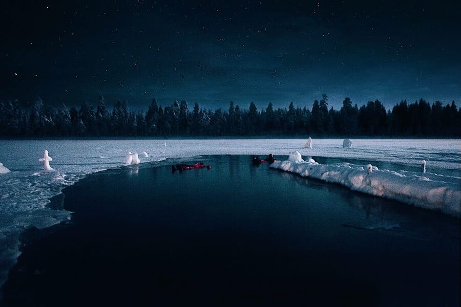 From Rovaniemi: Ice Floating under Aurora Borealis - The 3-Hour Flow, From Meeting Point to Hot Drinks in a Finnish Tent