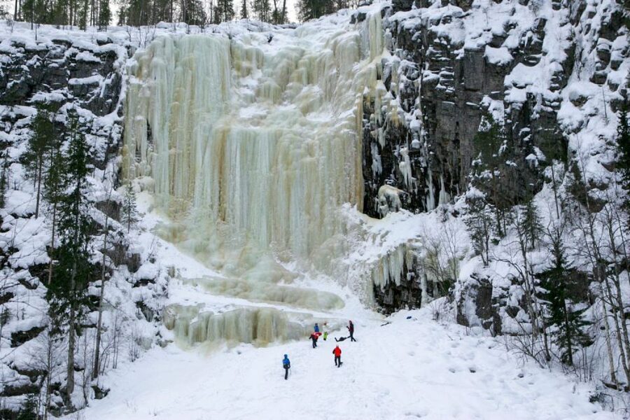From Rovaniemi: Korouoma Frozen Waterfalls Small-Group Hike - The Rovaniemi van ride: simple pickup, 150 km of winter scenery