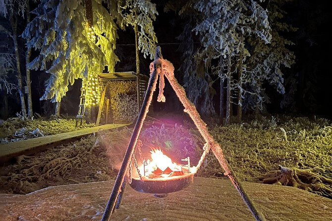 Glass Igloo Campfire Dinner under Northern Lights - Aurora Expectations: The Sky Might Cooperate