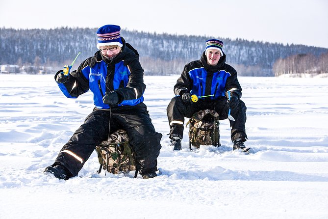Ice Fishing Trip in Rovaniemi - On the Ice: Drilling Holes, Setting Lines, and Learning the Basics
