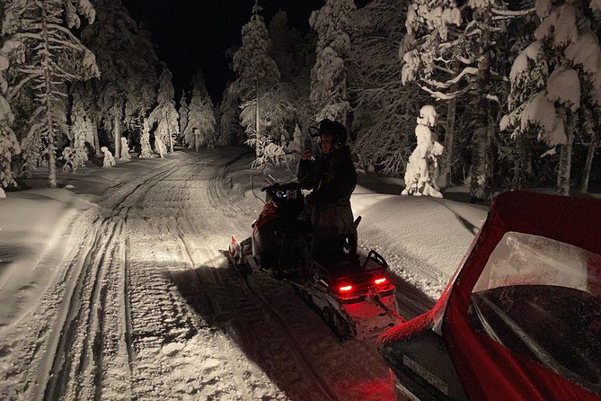 Northern Lights Night by Snowmobile (private tour) - Snowmobile Trails Through Forest and Over Lakes