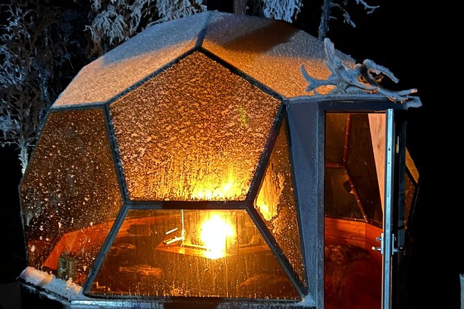PRIVATE Glass Igloo Dinner Under Northern Lights - The Glass Igloo Dinner by the Fire, What to Expect