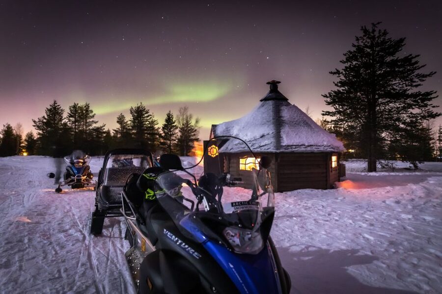 Rovaniemi: Aurora Borealis Snowmobile Safari with Campfire - The aurora search on snow and frozen water: what your stops are for