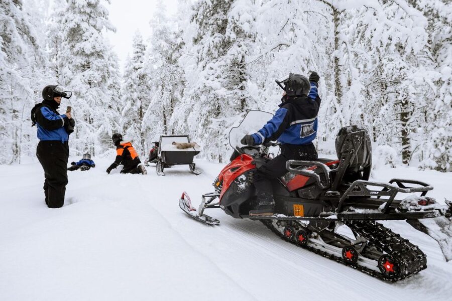Rovaniemi: Family Snowmobile Safari with Campfire and Snacks - The Forest Ride: Parents Drive, Kids Ride in the Sleigh