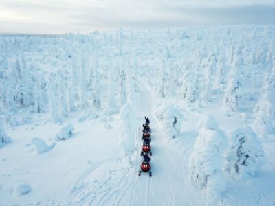 Full-Day Snowmobile Safari into the Wilderness