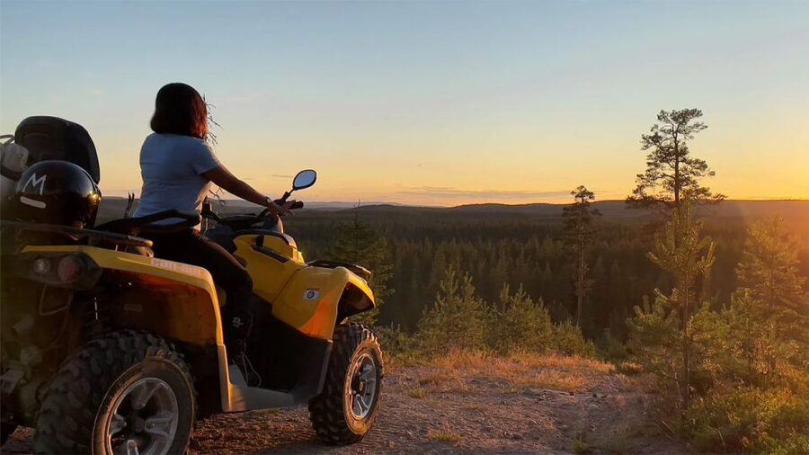 Rovaniemi: Midnight Sun, ATV Ride During The Golden Hour - Riding into the Arctic forest, up toward the best light