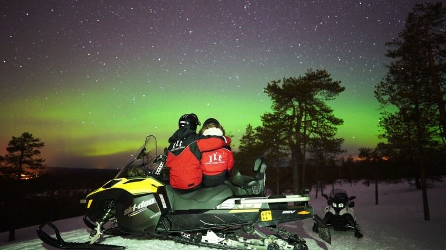 Rovaniemi: Northern Lights Snowmobile Hunt - Snowmobile details you should know: driver rules and twin driving