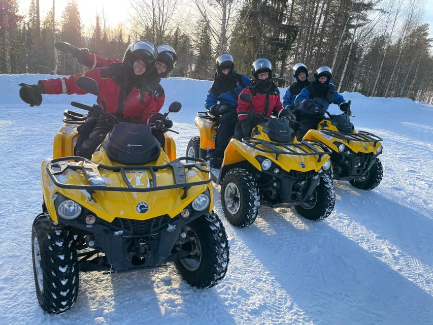 Rovaniemi: Quad Bike Ride and Ice Fishing - Ice fishing on a frozen lake: drilling, waiting, and the real win