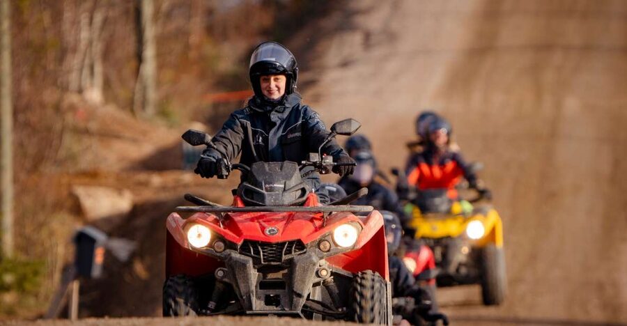 Rovaniemi: Quad Bike Safari, Reindeer & Husky Farm Visit - Meeting at Nordic Unique Travels, in front of Rosso restaurant