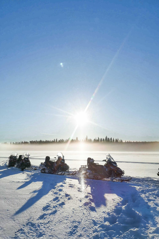 Rovaniemi: Snowmobiling and Ice Fishing - 3 Hours in Practice: Pickup, Snowmobile Lesson, and Ice Fishing Camp