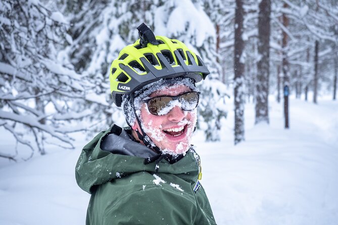 Scenic electric fat bike group ride in Rovaniemi - Getting rolling from Hostel Cafe Koti (warm fuel, then gear up)