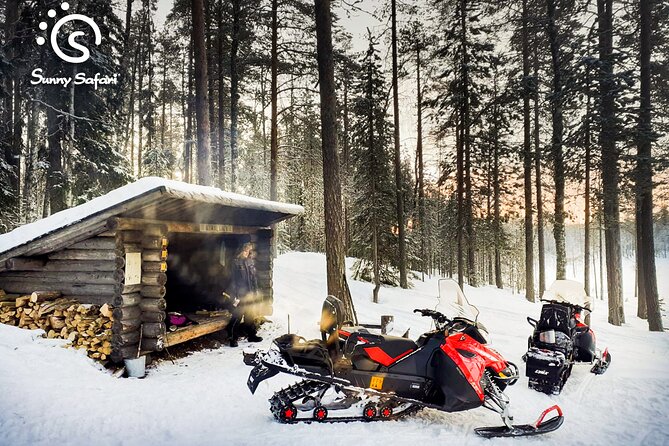 Snowmobile Whole Day Adventure - Small Group - Entering the Day at Sunny Safari in Rovaniemi