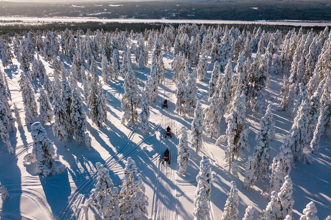 Snowmobiles and Huskies - The snowmobile ride: short, controlled, and tied to how you share